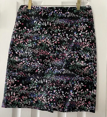 Talbots Women Size 6 Stretch Back Zipper Back Slit Colorful Flowers Pencil Skirt - Image 1 of 4
