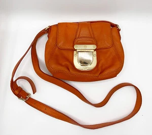 Michael Kors leather Charlton orange crossbody big buckle bag - Picture 1 of 10