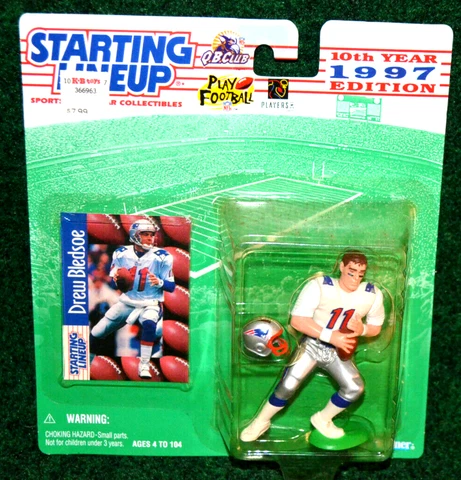 New England Patriots Drew Bledsoe 1997 NFL Starting Lineup Figure Cover