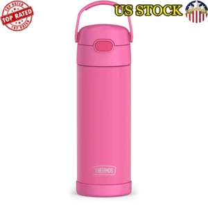 Stainless Steel Insulated Water Bottle W/ Chug Spout Kids Easy Carry Handle New - Picture 1 of 7