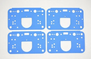 (4 Pk) Metering Block Gasket Blue Non Stick Reusable Fits Holley Carburetor 4500 - Picture 1 of 1