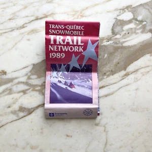 Vintage 1989 Trans-Québec Snowmobile Trail Network Map - Picture 1 of 3