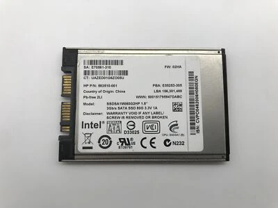 HP 80GB MLC  mSATA  SSD 583510‑001 587826‑001 - Image 1 of 3