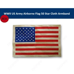 Post-WWII US Army Airborne Flag 50 Star Cloth Jacket Armband - Picture 1 of 3