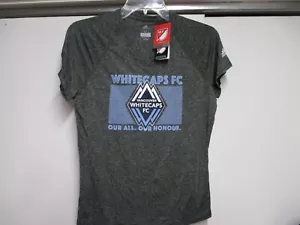 VANCOUVER FC WHITECAPS T SHIRT (MLS) ADIDAS CALCIO (MEDIA) GRIGIA MORBIDA NUOVA CON ETICHETTE - Foto 1 di 4