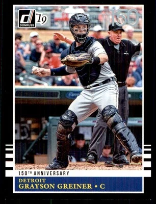 2019 Donruss 150th Anniversary Grayson Greiner 018/150 Detroit Tigers #205 - Image 1 of 2