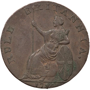 1794 HAMPSHIRE, EMSWORTH EARL HOWE HALFPENNY CONDER TOKEN - Picture 1 of 2