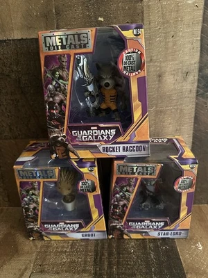 Lote de 3 metales fundidos a presión Marvel Guardianes de la Galaxia 100 % fundidos a presión 4 pulgadas Foto 1 de 4