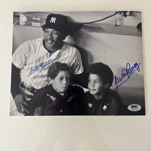 The Alomar's Sandy Sr. Jr. & Roberto Signed New York Yankees 8x10 Type ll Photo - Picture 1 of 8