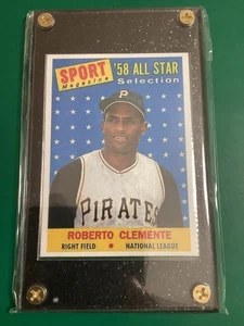 1958 Topps Style Style Roberto Clemente All-Star Pirates Variation Card - Bild 1 von 4
