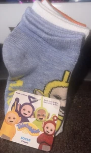 Teletubbies Baby Socks 5 Pairs Sock Size 5-6.5 Shoe Size 4-7.5! Very Cute! Rare! - Picture 1 of 3