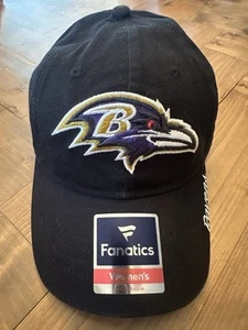 Fanatics NFL Pro Line Baltimore Ravens Women's Adjustable Strap Hat/Cap Black - Picture 1 of 5