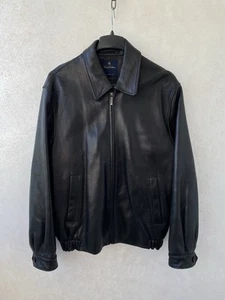 Brooks Brothers Black Leather Jacket Bomber Moto Classic Butter Soft XL - Picture 1 of 24