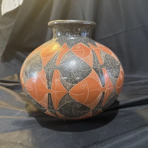 nicaragua pottery san juan de oriente Maria Noton Signed Large Vase - Picture 1 of 14
