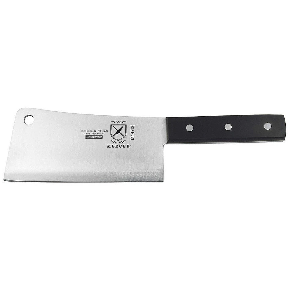MERCER CUTLERY M14706 Cleaver,6 in Blade,Black Handle 6AKT1 Foto 1 de 1
