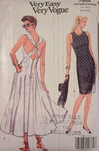 VOGUE VERY EASY Sewing Pattern #7988 Misses' FITTED DRESS size 12-14-16 UC/FF - Picture 1 of 11