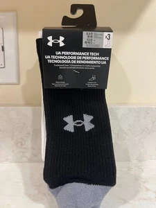 Under Armour Crew-Socken 3 Paar Herren Größe 8,5-13 Performance Damen 10-14 mehrfarbig - Bild 1 von 6