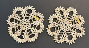 2 Vintage Genuine Seashell Table Placemat Mat Trivet Beach Home Table Decor Boho - Picture 1 of 3