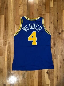 CHRIS WEBBER Champion GOLDEN STATE WARRIORS Authentic Jersey 44 Sprewell Bullets - Picture 1 of 5