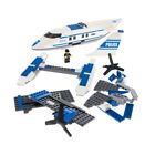1X Lego Teile Set Polizei Ponton Flugzeug 7723 Weiß Unvollständig