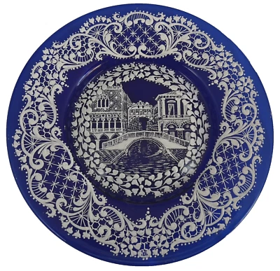 Moser Antiguo Vidrio y Placa Esmaltada Pintada a Mano de 1890.1900 Foto 1 de 4