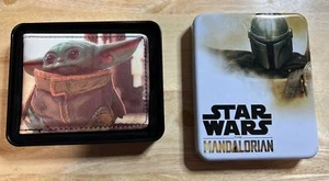 The Mandalorian Star Wars Bifold Wallet The Child Vivid Face Close Up With Tin - Picture 1 of 15