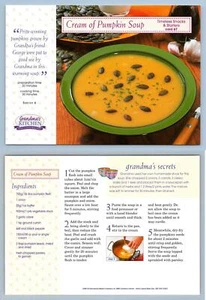 Cream Of Pumpkin Soup #67 - Snacks - Grandma's Kitchen Recipe Card - Picture 1 of 1