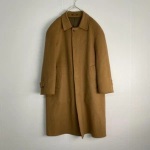 w1110 Givenchy Balmacaan Coat GIVENCHY Cashmere Long Camel Color Men’s Size M - Picture 1 of 10
