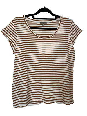 Camiseta Lilla P Rayas Marrón Blanco Talla S Foto 1 de 3