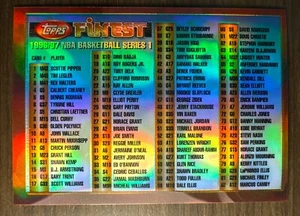 1996-97 Topps Finest Bronze Refractor #100 Checklist SP Rare Kobe Jordan - Picture 1 of 4