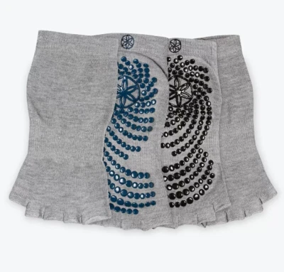 GAIAM Toeless Grippy Yoga Socks Indigo/Black 2-Pack - Image 1 of 2