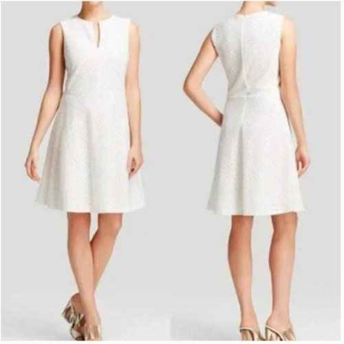 Abito chevron bianco Tory Burch lunghezza ginocchio piccolo