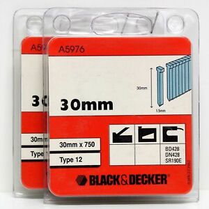 Black & Decker A5976 Type 12 Nails 30mm BD428 DN428 SR190E, FIXFEST  (2 Packs)