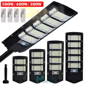 500W Commercial Solar Street Light LED Lamp Outdoor Area Motion Sensor Wall Lamp - Picture 1 of 62
