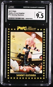 2017 PWG Sammy Guevara #12 AEW Battle of Los Angeles Rookie RC CGC 9.5 TOP POP - Picture 1 of 2