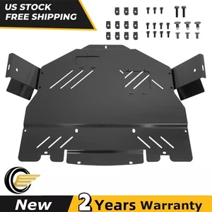 Black Engine Splash Shield Under Tray Skid Plate For Subaru WRX STI 2015-2021 - Picture 1 of 18