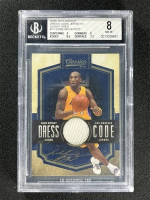 1/25 ≈1/1 2009-10 Clásicos Kobe Bryant #17 Código de Vestimenta Parche Camisetas BGS 10 Automático Foto 1 de 2