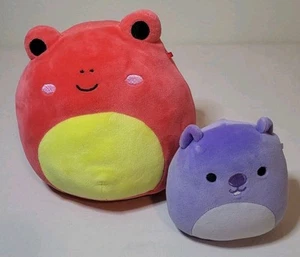 "Malvaviscos Obu la rana roja del árbol 8"" felpa y marmota lavanda Javari 5""" - Imagen 1 de 7