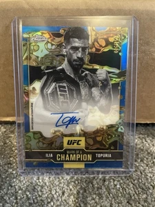 2025 Topps Chrome UFC Ilia Topuria Marks of a Champion auto Blue refractor /150 - Picture 1 of 2
