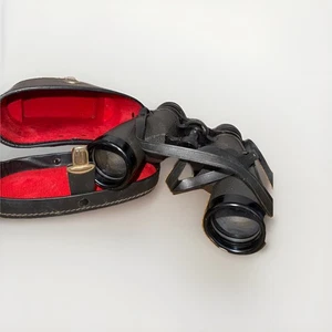 Raro binocolo Armada De Luxe vintage con custodia in pelle marrone retrò 8 x 40 - Foto 1 di 12