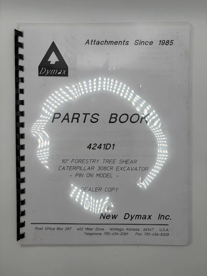 Dymax 4241D1 10" cizalla de árbol forestal oruga 308CR libro de piezas manual distribuidor Foto 1 de 1
