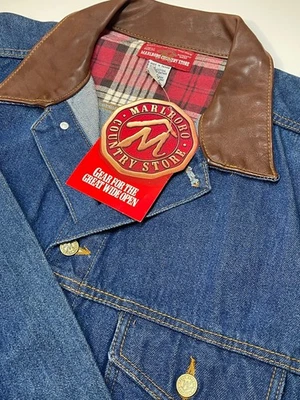 CHAQUETA VAQUERA VINTAGE 1994 MARLBORO COUNTRY STORE XL NUEVA CON ETIQUETAS CUELLO DE CUERO WESTERN Foto 1 de 4