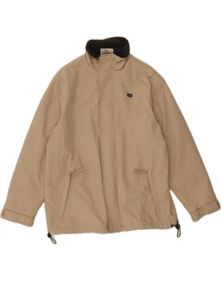 ASICS Mens Windbreaker Jacket UK 38 Medium Beige Nylon BH01 - Image 1 of 4