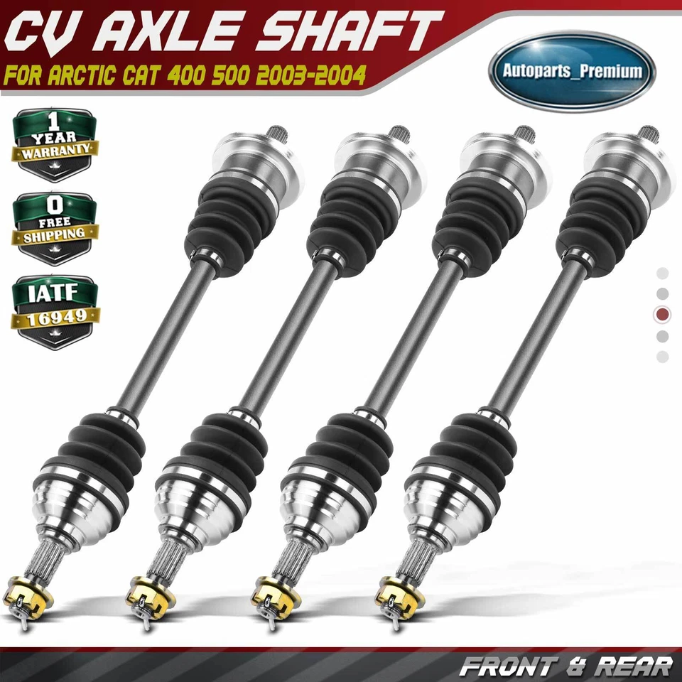 Conjunto de eje CV delantero y trasero 4 piezas para Arctic Cat 400 500 4x4 03-04 0502-544 Foto 1 de 4