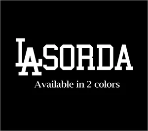 Tommy Lasorda vinyl decal LA Doyers Dodgers #2 Coach Skipper 213 Baseball WINDOW - Picture 1 of 3