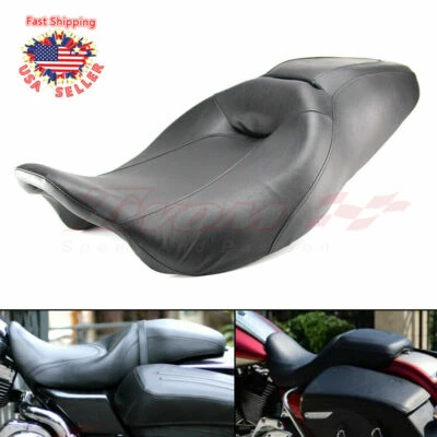 Rider Passenger Seat For Harley Touring Street Glide RoadKing 2008-2024 2009 - Image 1 of 4