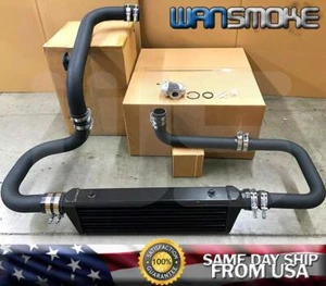 Black Intercooler Piping kit SQV BOV + Silicone Coupler 92-00 Honda Civic EG EK - Picture 1 of 5