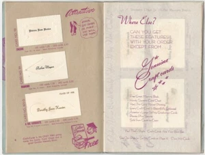 1958 Tarjetas con nombre de graduación escolar Tarjetas artesanales Catálogo 'Cardalog' con muestras - Imagen 1 de 6