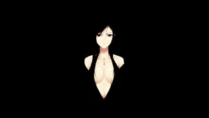 Anime dark hair long necklace black eyes girls  Playmat Gaming Mat Desk - Picture 1 of 1