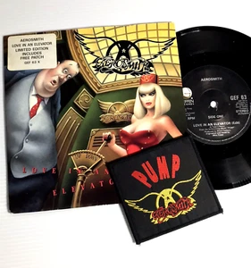 Aerosmith – Love In An Elevator 7" Single Limited Edition and Patch - Picture 1 of 7